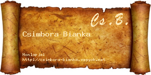Csimbora Bianka névjegykártya